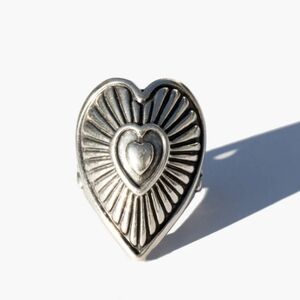 Heart Shaped Sterling Silver Ring